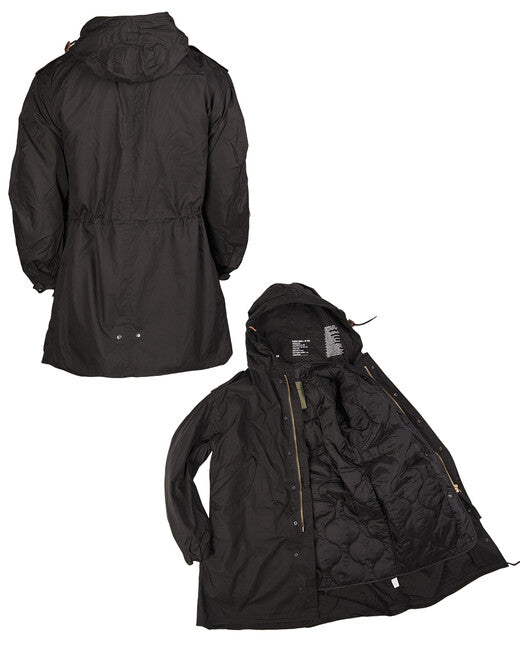 Mil-Tec US M51 Fishtail Jacket with Liner, Black