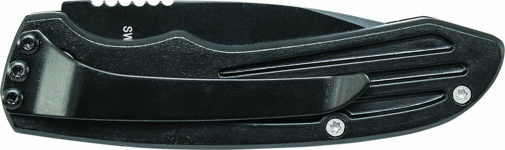 S&W Extreme Ops Automatic Tactical Knife 6.4cm, Black, Aluminum