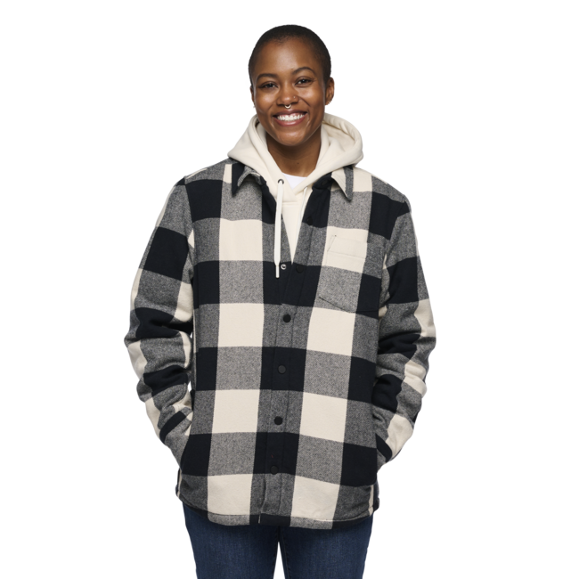 Black Diamond Dámska flanelová košeľa Project Lined Flannel, black-off white plaid