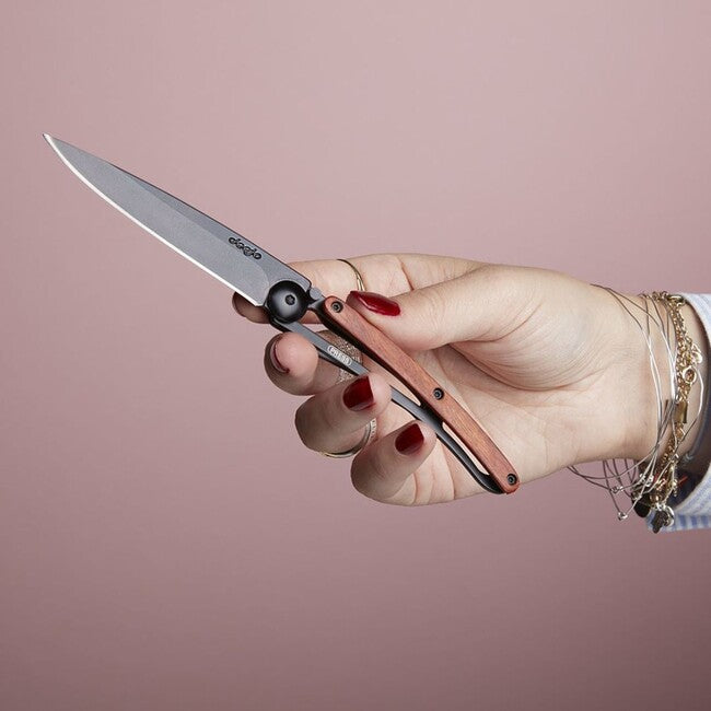 Deejo Folding Knife Coralwood
