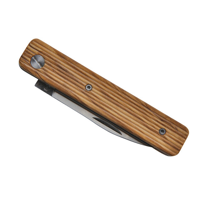Baladeo ECO331 Papagayo Pocket Knife, 7.5cm Blade, 420 Steel, Olive Wood Handle