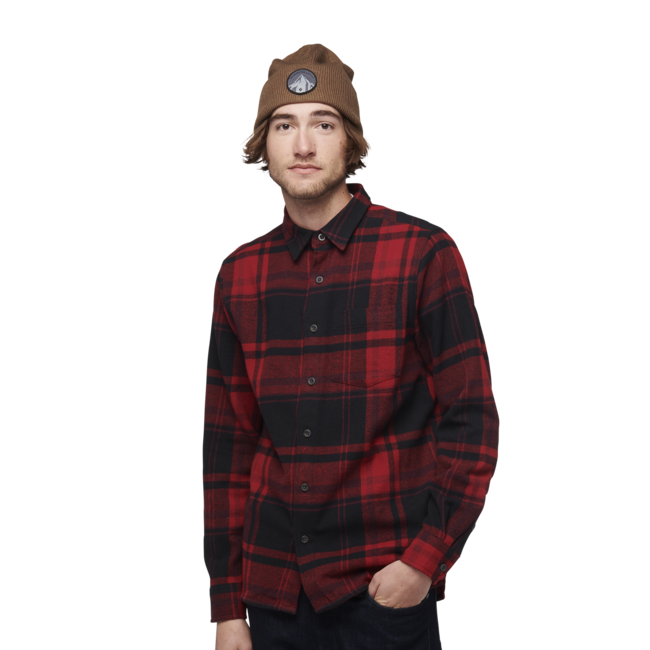 Black Diamond Project Flannel Men's Shirt, Red Rock-Black Plaid