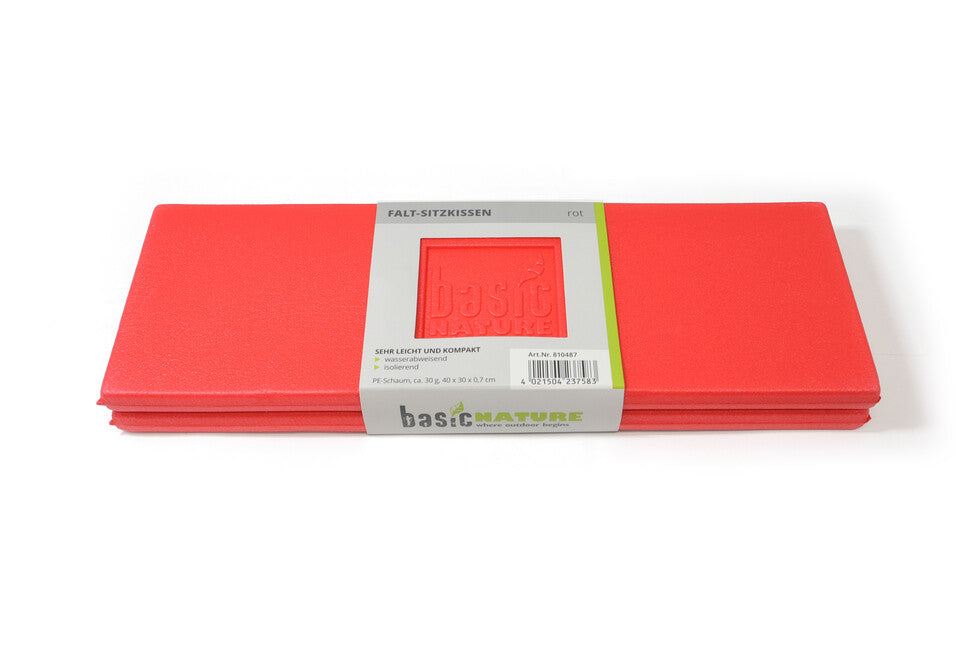 BasicNature Folding Sit Pad, Red