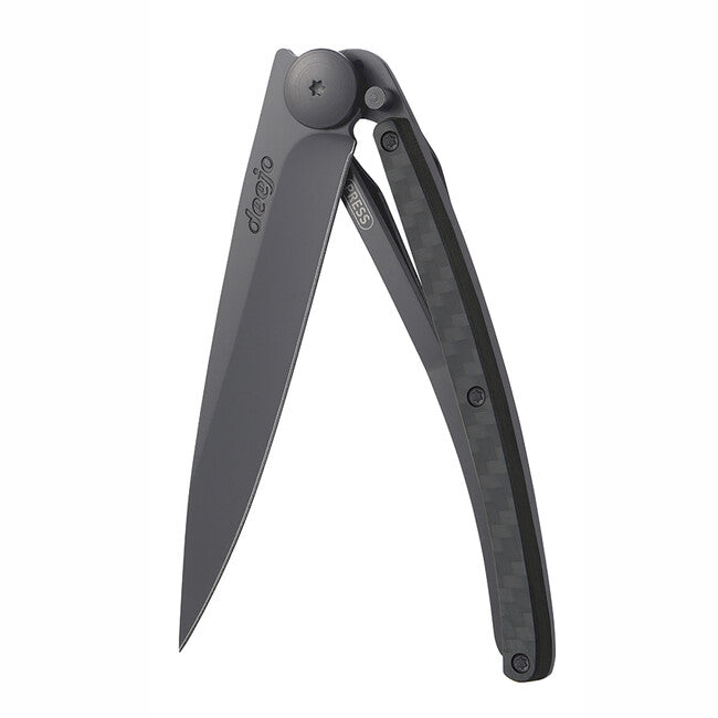 Deejo Composite Folding Knife, Black Carbon