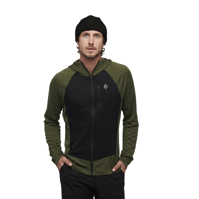 Black Diamond Coefficient Lt Hybrid Men's Hoodie, Tundra-Black