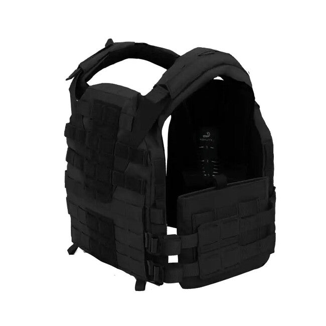 Agilite Flank Side Armor Pouch, Black (2 Pack)