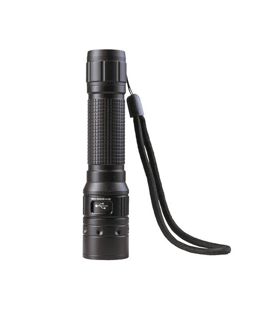 Mil-Tec OPERATOR MT1R Rechargeable Flashlight, Black