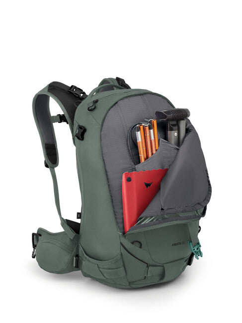 Osprey Kresta 30 Ski Touring Backpack, Pine Leaf Green