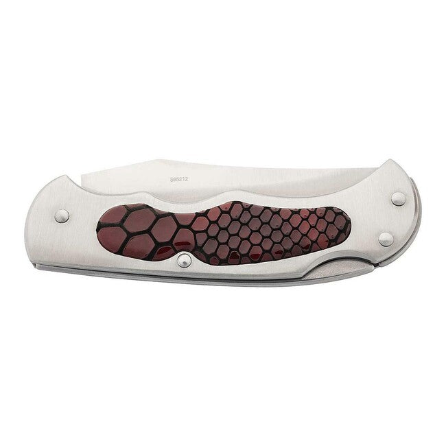 Herbertz Folding Knife 8.5cm, Stainless Steel and Brown Leather