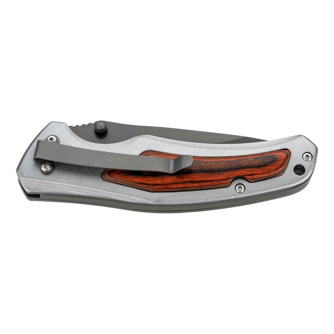 Herbertz One-Hand Pocket Knife 7.5cm, Aluminum, Pakka Wood and Aluminum