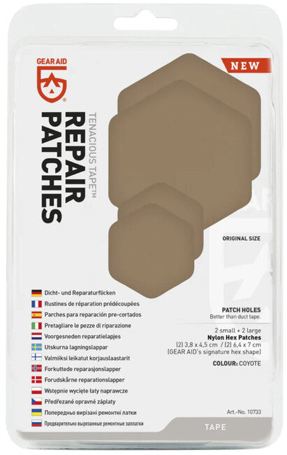 GearAid Tenacious Tape Opravy záplat coyote 4 kusy
