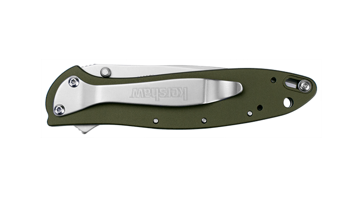 Kershaw vreckový nôž Leek 7,6 cm, olivovo zelená, hliník