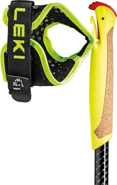 LEKI Evotrail FX.One TA Trail Running Poles, Black-Neon Yellow-Dark Anthracite