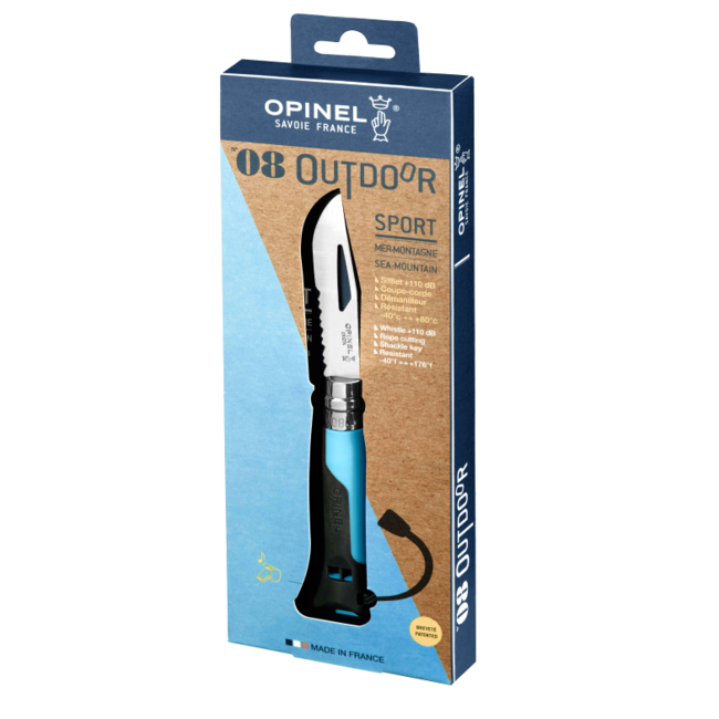 Opinel Outdoor N°08 Folding Knife, Blue