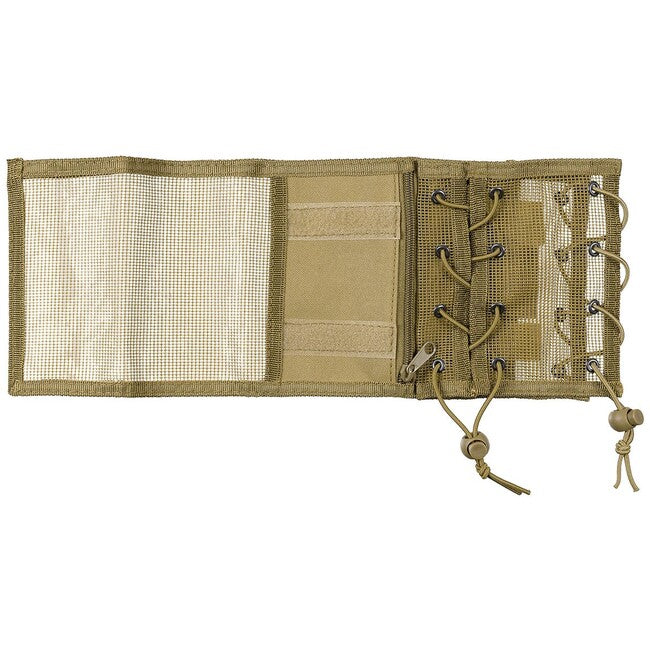 MFH Tactical Wrist Bag, Coyote Tan, with Money and Map Pocket