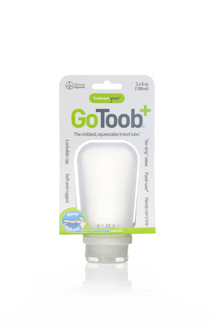 Humangear GoToob+ Silicone Travel Bottle, Clear, 100ml