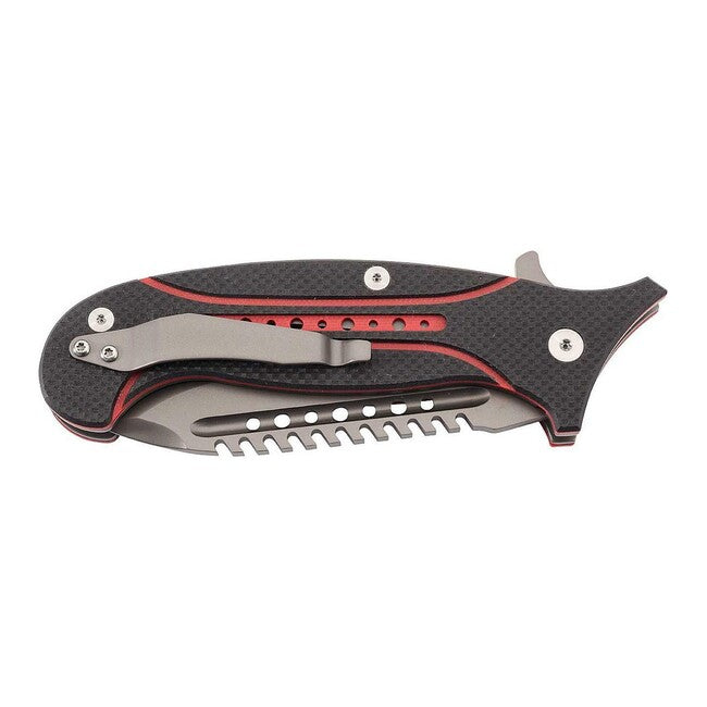 Herbertz TOP-Collection jednoručný vreckový nôž 10cm, G10, plast, čierno-červená