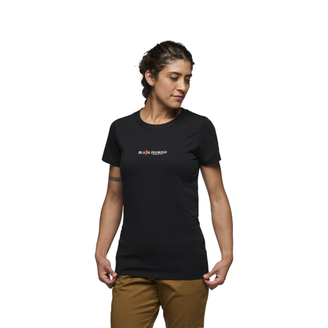 Black Diamond Women's Heritage Wordmark T-Shirt, Black