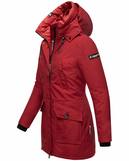 Navahoo Women's Winter Jacket with Hood Blizzardstorm, Blood Red