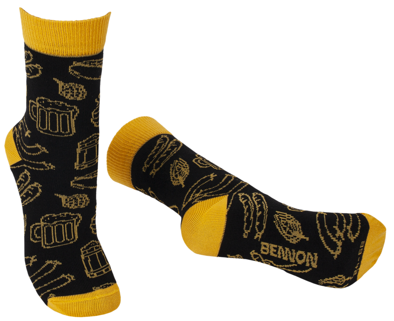 Bennon Bennonky Socks, Yellow/Black