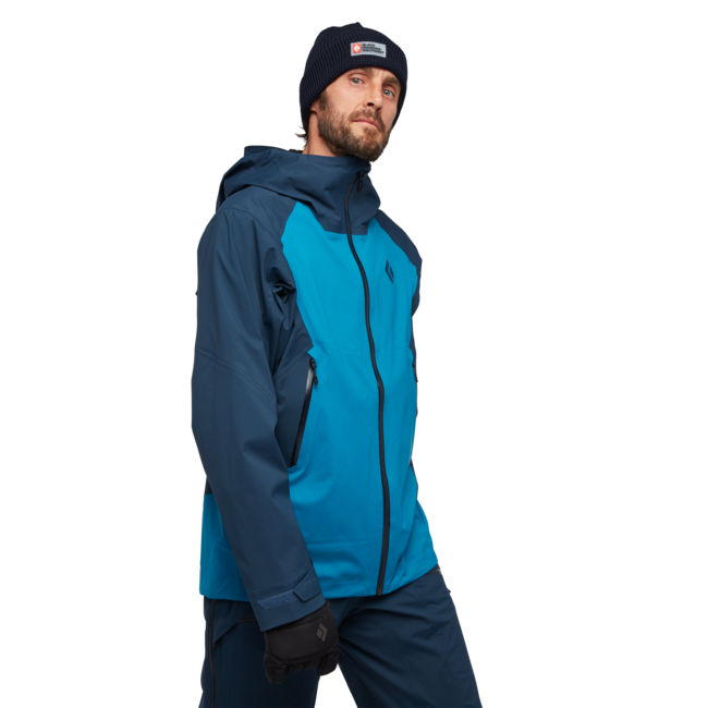 Black Diamond Recon Lt Stretch Shell Women's Men's Ski Jacket, Kingfisher-Indigo