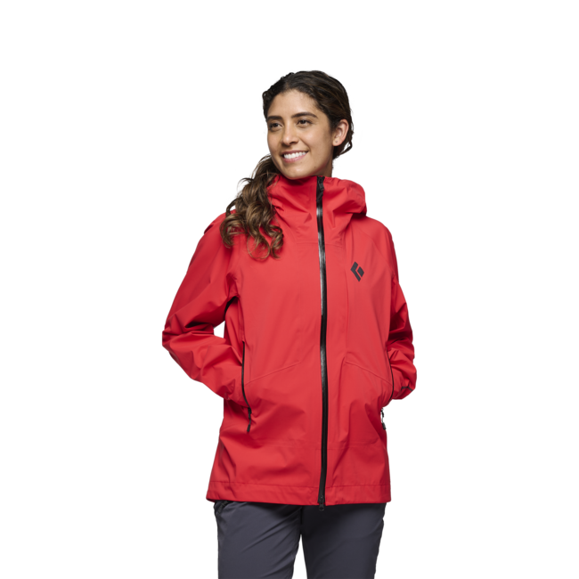 Black Diamond Women's Highline Stretch Shell Jacket, Coral Red