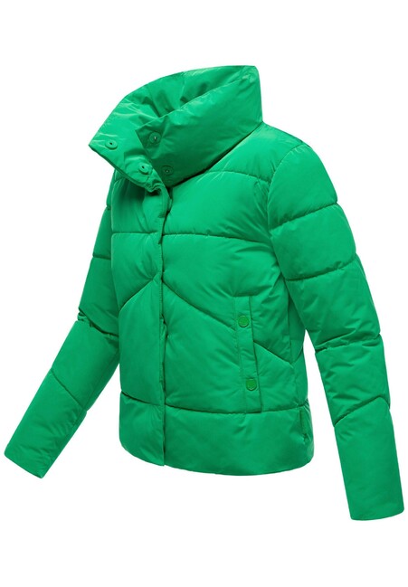 Marikoo Jalliaa Women's Short Winter Jacket with High Collar, Emerald Green