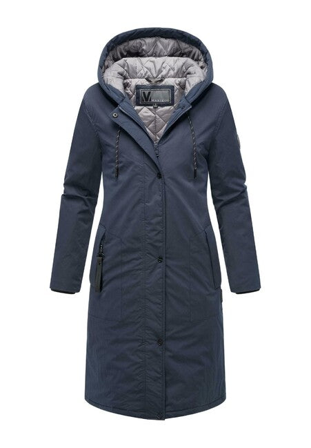 Marikoo Ledalaa Women's Winter Parka with Hood, Navy Blue
