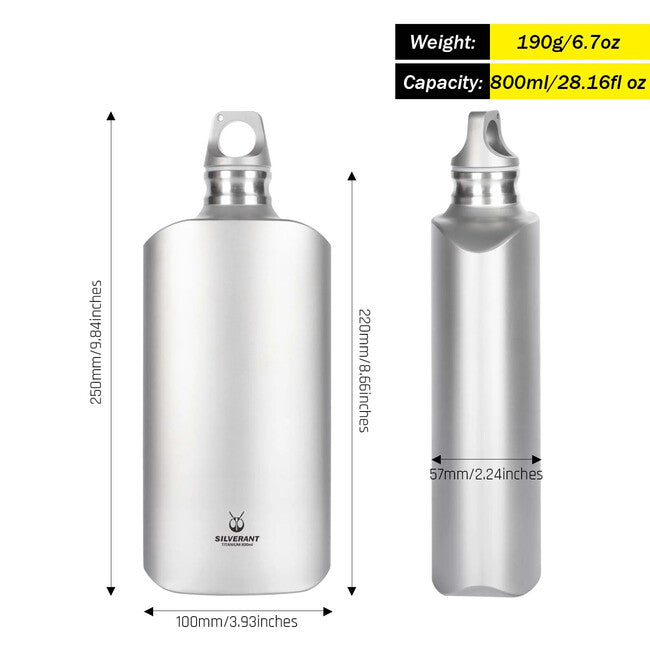 Silverant Titánová fľaša 800 ml slim