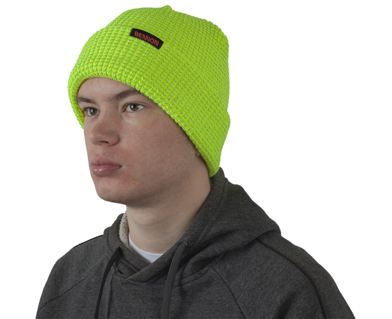 Bennon Reflectos Polyacrylic Beanie, Yellow