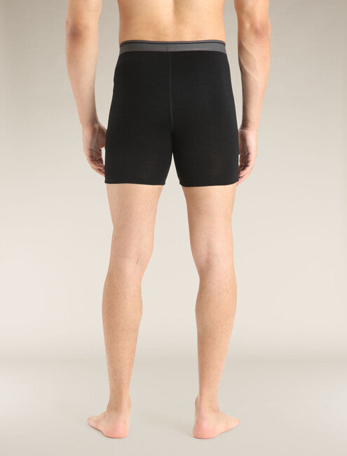 Icebreaker Men's Anatomica Long Boxer Shorts, Black