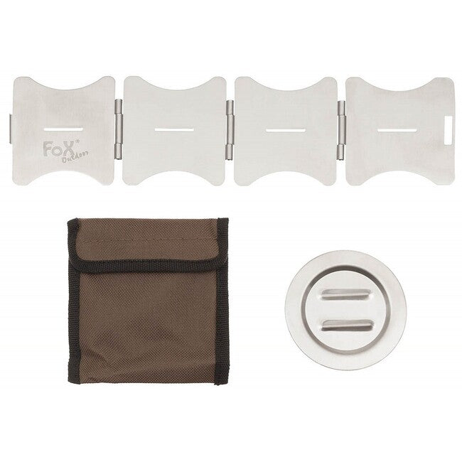 Fox Outdoor Compact Folding Stove, Stainless Steel