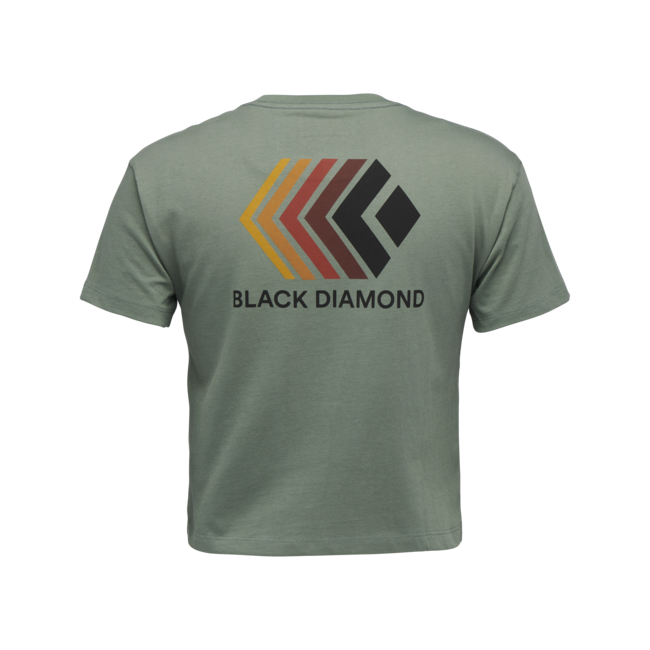 Black Diamond Women's Faded Crop T-Shirt, Laurel Green