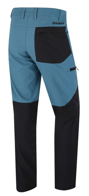 HUSKY Kavia Men's Softshell Pants, Turquoise/Black