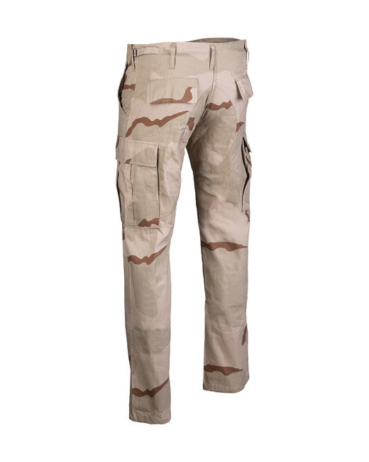 Mil-Tec US BDU SLIM FIT Field Rip-Stop Trousers, 3-Color Desert