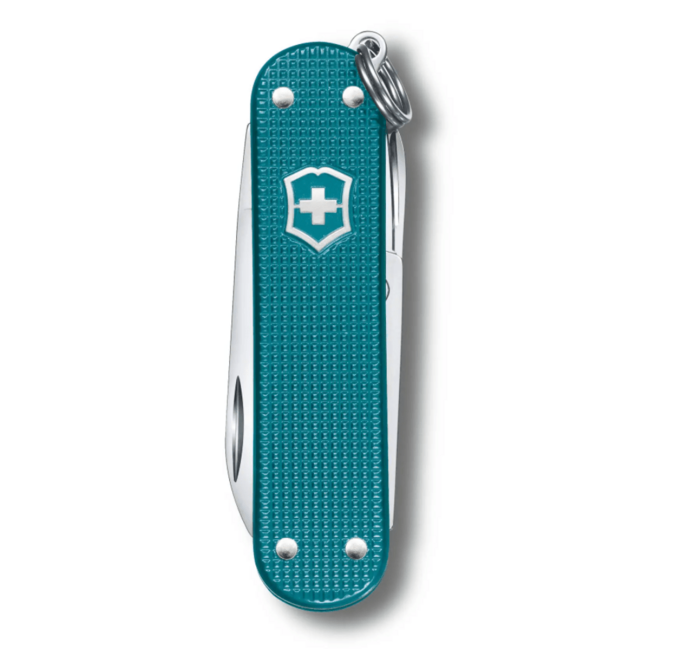 Victorinox Classic Colors Alox Wild Jungle Multitool, Turquoise, 5 Functions Knife, 58mm