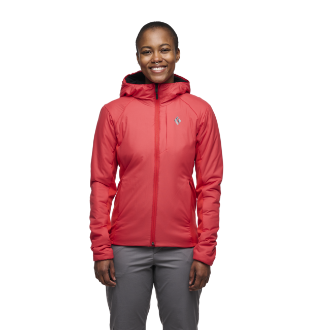 Black Diamond First Light Hybrid Women's Hoodie, Coral Red