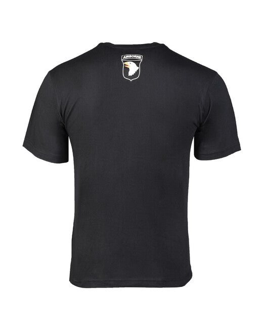 Mil-Tec T-Shirt Short Sleeve with 101 Airborne Insignia, Black