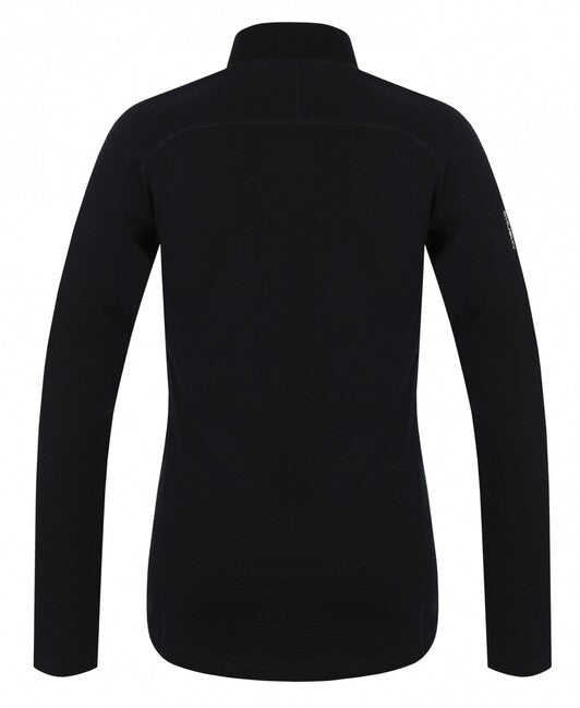 Husky Merow Zip Women's Thermal T-Shirt with Zip, Black