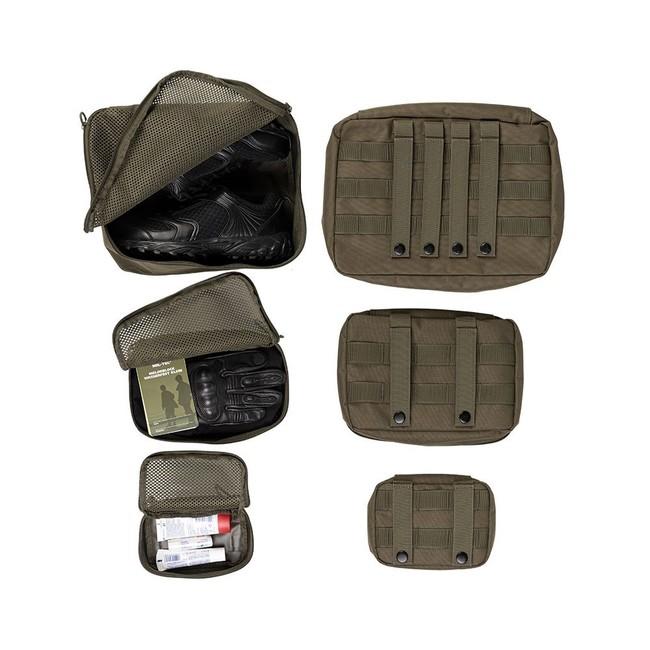 Mil-Tec Molle Pouch Set 3-Piece, Olive