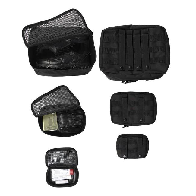 Mil-Tec Molle Pouch Set 3-Piece, Black