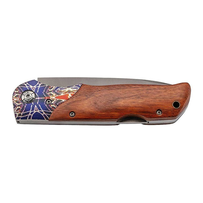 Herbertz Pocket Knife 9.8 cm, Cocobolo, Color Print