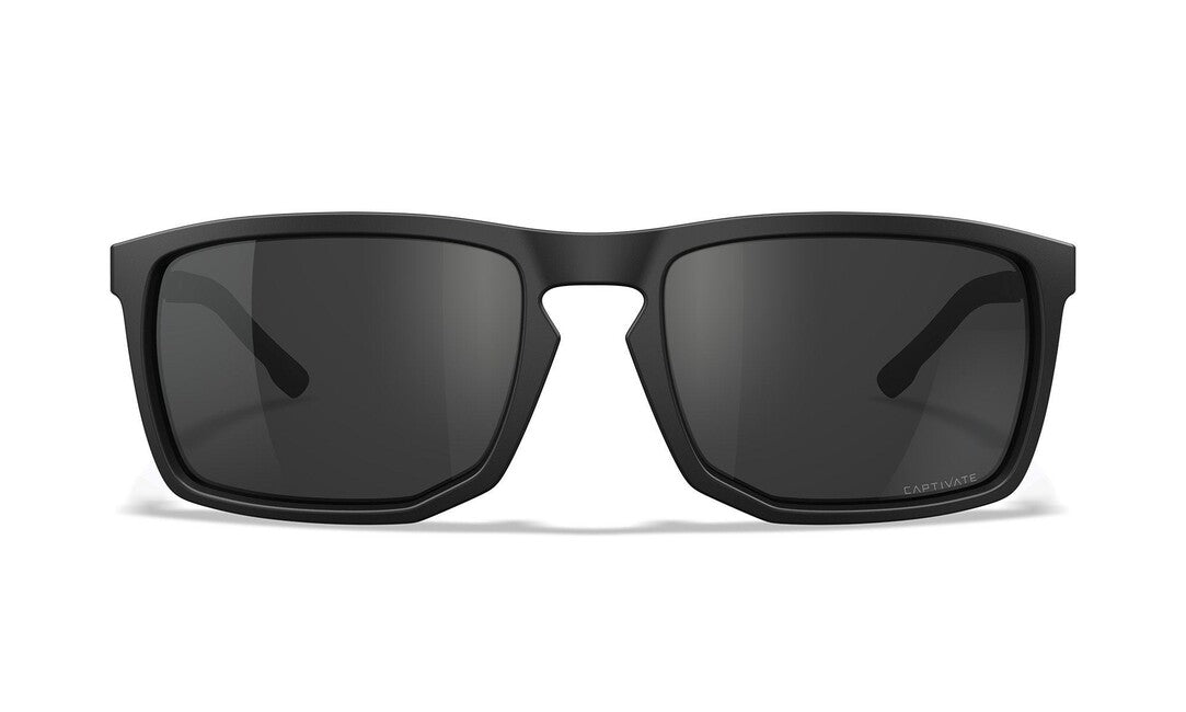 Wiley X Axe Sunglasses, Captivate Polarized Grey/Matte Black