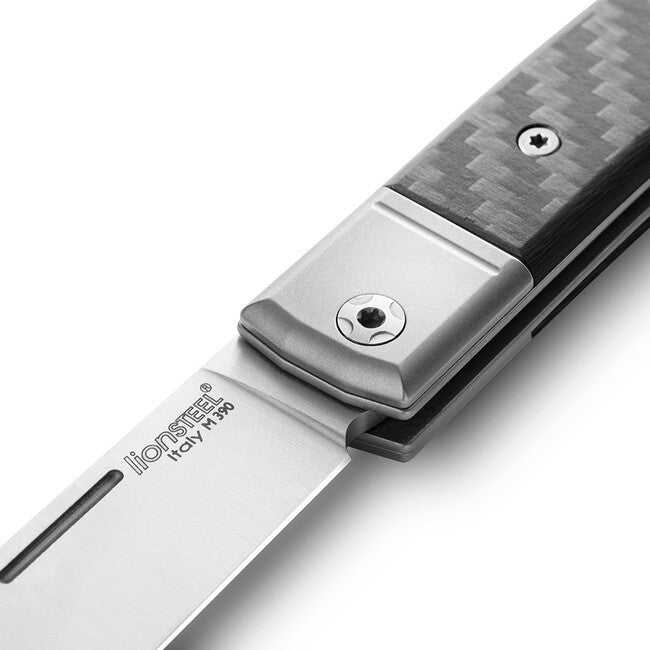 Lionsteel BestMAN BM1 CF Folding Knife, M390 Steel