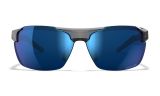 Wiley X Prime Captivate Sunglasses, Polarized Blue Mirror, Gloss Crystal Grey