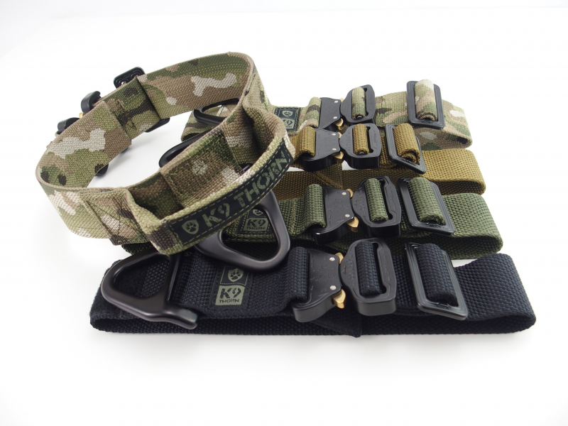 K9 Thorn Cobra-Bravo Collar with Handle 45mm, Brown Coyote