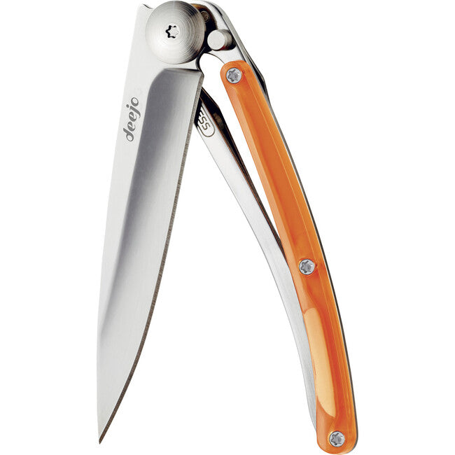 Deejo Folding Knife, Orange