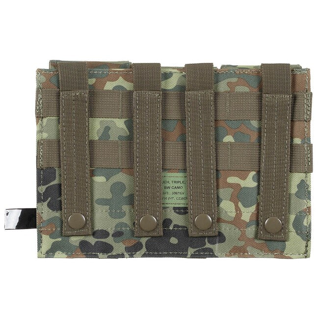 MFH Triple MOLLE Pouch, BW Camo