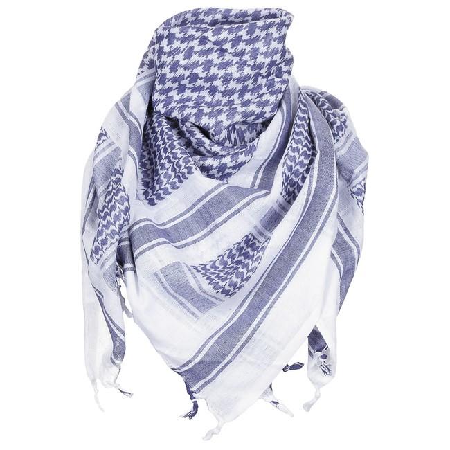MFH PLO Cotton Arafat Scarf, Navy Blue and White, 115 x 110cm
