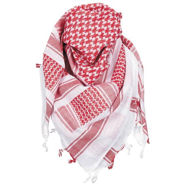 MFH PLO Cotton Arafat Scarf, Red-White, 115 x 110cm